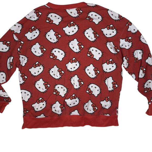 EUC- Sanrio Hello Kitty Red Pullover Sweatshirt Women’s Medium - Picture 4 of 7